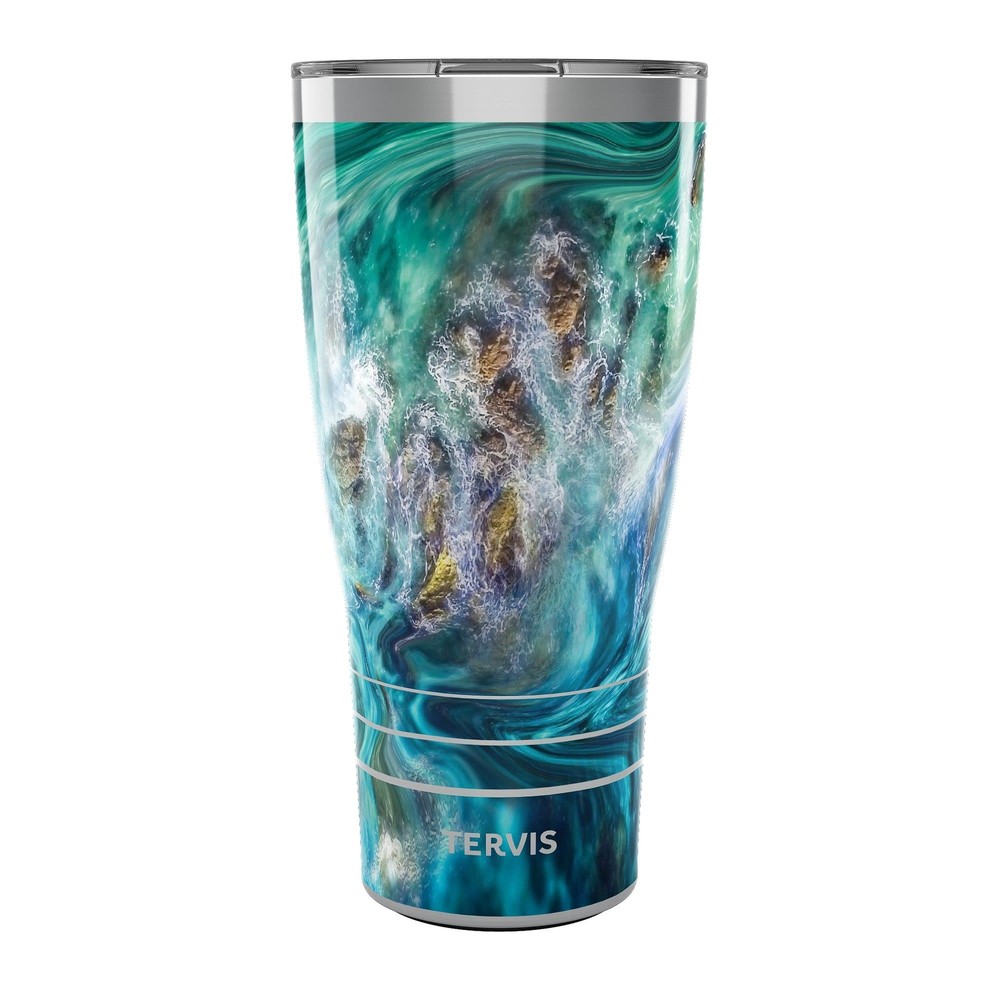 Teal Splash Triple Insulated Tumbler – Keeps Drinks Cold On-the-Go