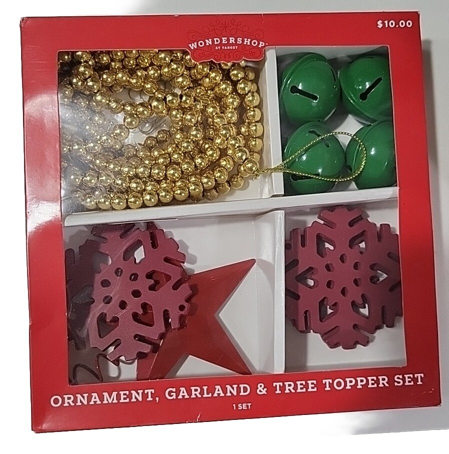 Target 10-Piece Mini Christmas Tree Decor Set with Ornament Garland & Tree Topper