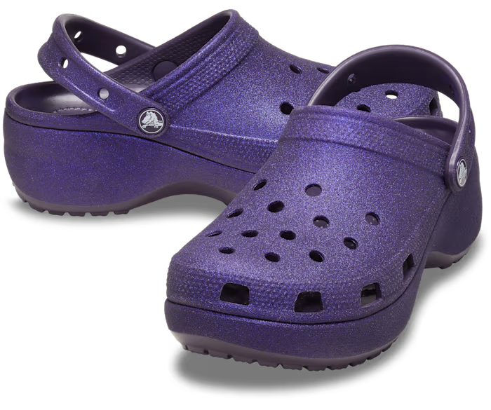 Women's Classic Platform Glitter Clog, Women's 8, Dark Iris, NWT...
