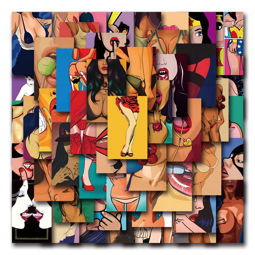 Pinup Sexy Lady 10pc Vinyl Sticker Decal Lot High Quality Waterproof