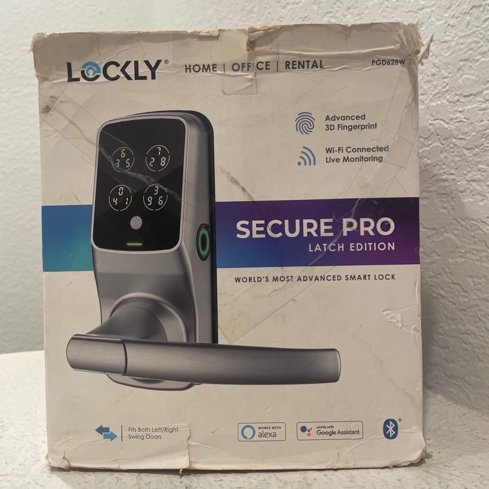 LOCKLY Smart Lock - Secure Pro, Latch Edition (PGD628W) - Satin Nickel