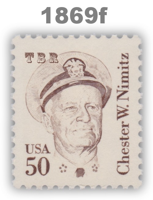 1869f Chester Nimitz 50c New Listing Large Block Tag Great Americans MNH Buy Now-image