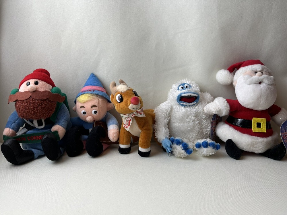 Rudolph Red-Nosed Reindeer Movie Plush Lot of 5- Hermey, Rudolph, Yukon