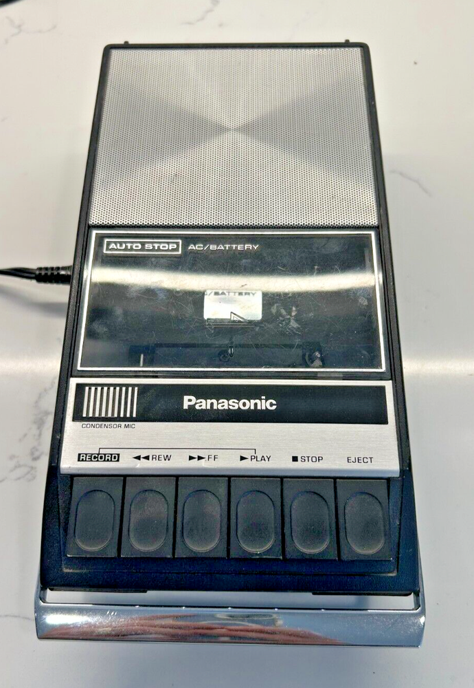 Vintage Panasonic Portable Cassette Tape Recorder RQ-309S Play & Rec WORKS