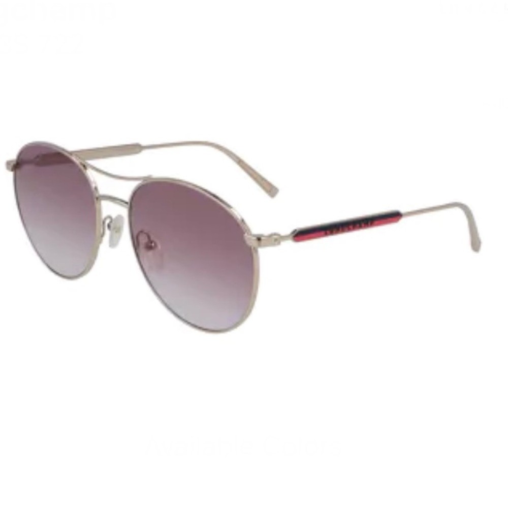 Longchamp Gold Pilot Frame Sunglasses 59-17-145 Women LO133S 722 Full Rim