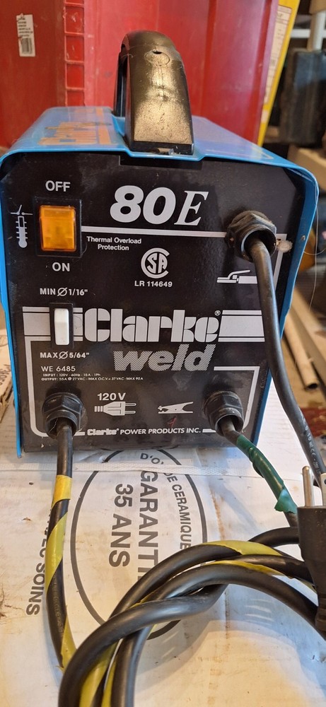 Clarke weld 80e portable electric 120v arc welder