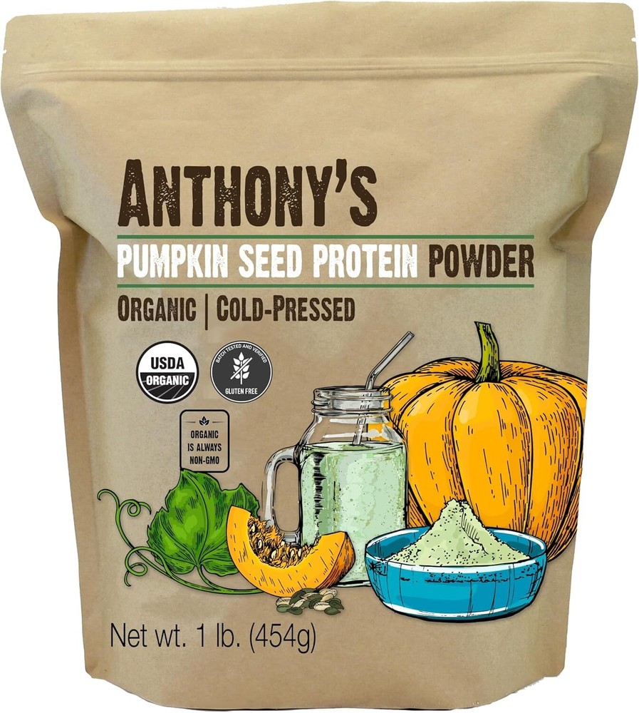 Organic Pumpkin Seed Protein Powder, 1Lb, Gluten-Free, Non-GMO, Unflavored