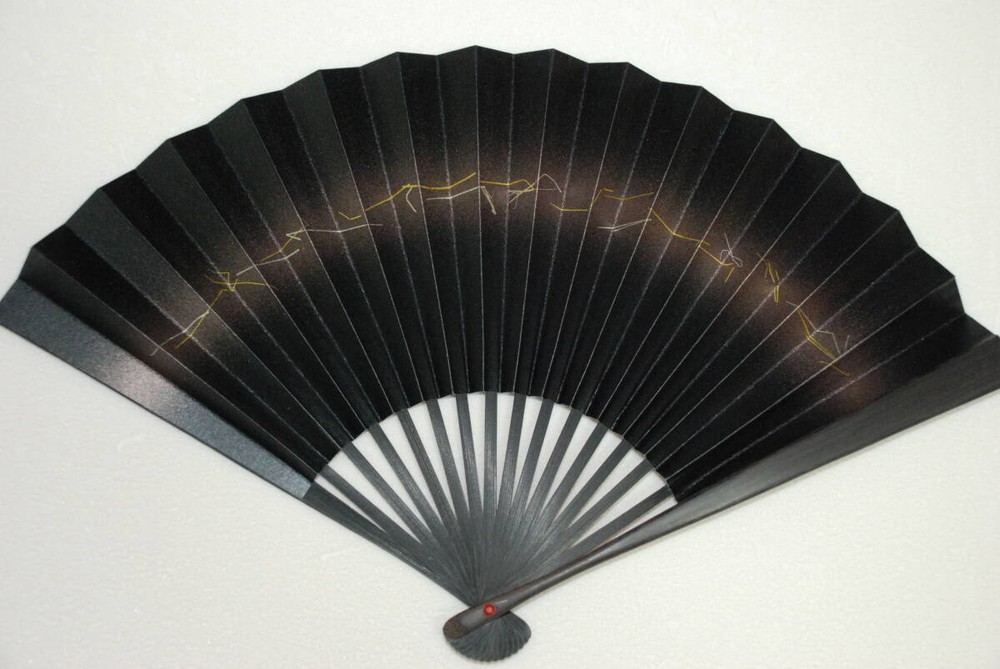 Kyosendo Folding Fan - Used, Box with Stains, Rare Collectible Item