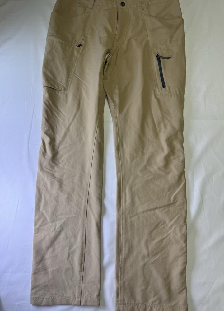 North Face Retrac Tech Mens 32x30 Tan Khaki Durable Thigh Pocket Pants