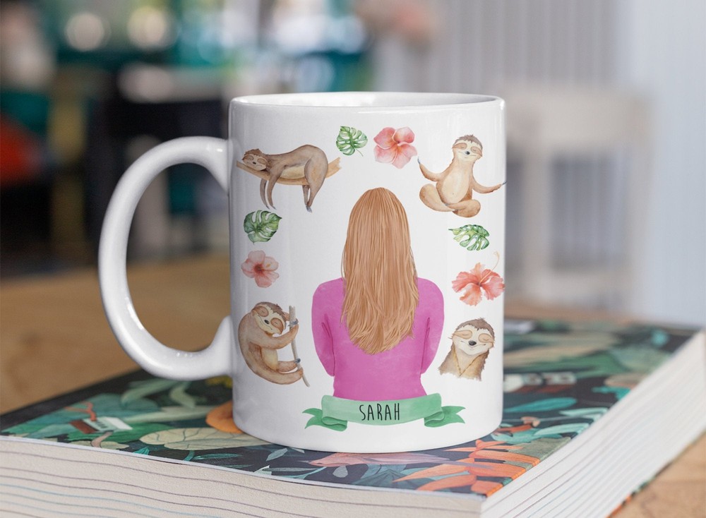 Personalized Sloth Mug Sloth Gifts Sloth Name Mug Sloth Lover Sloth Coffee Mug