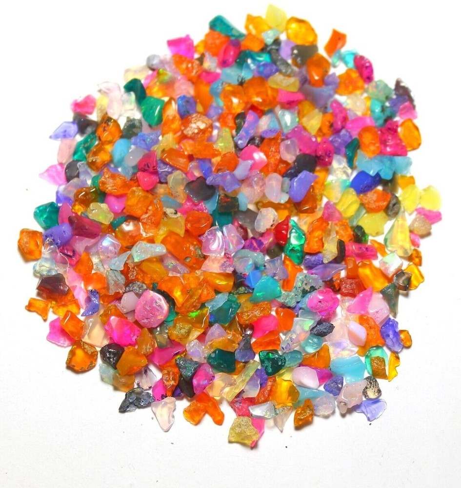 200 Pcs Lot AAA Natural Multi Flash Ethiopian Opal Rough Welo Fire Opal Stone