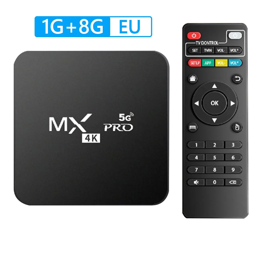 Android 12 TV Box RK3228A Quad Core 4K Dual WiFi 2.4G 5G Streaming Player