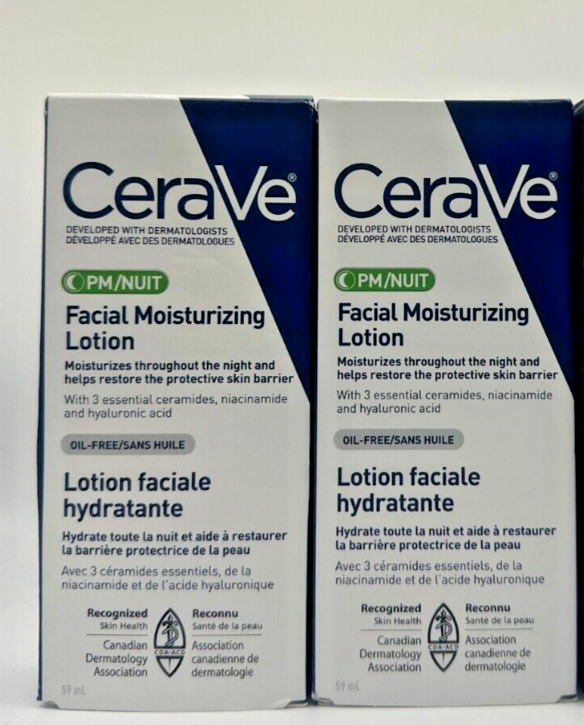 NEW Cerave PM Facial Moisturizing Lotion 2 oz 2-Pack for Hydrated Skin