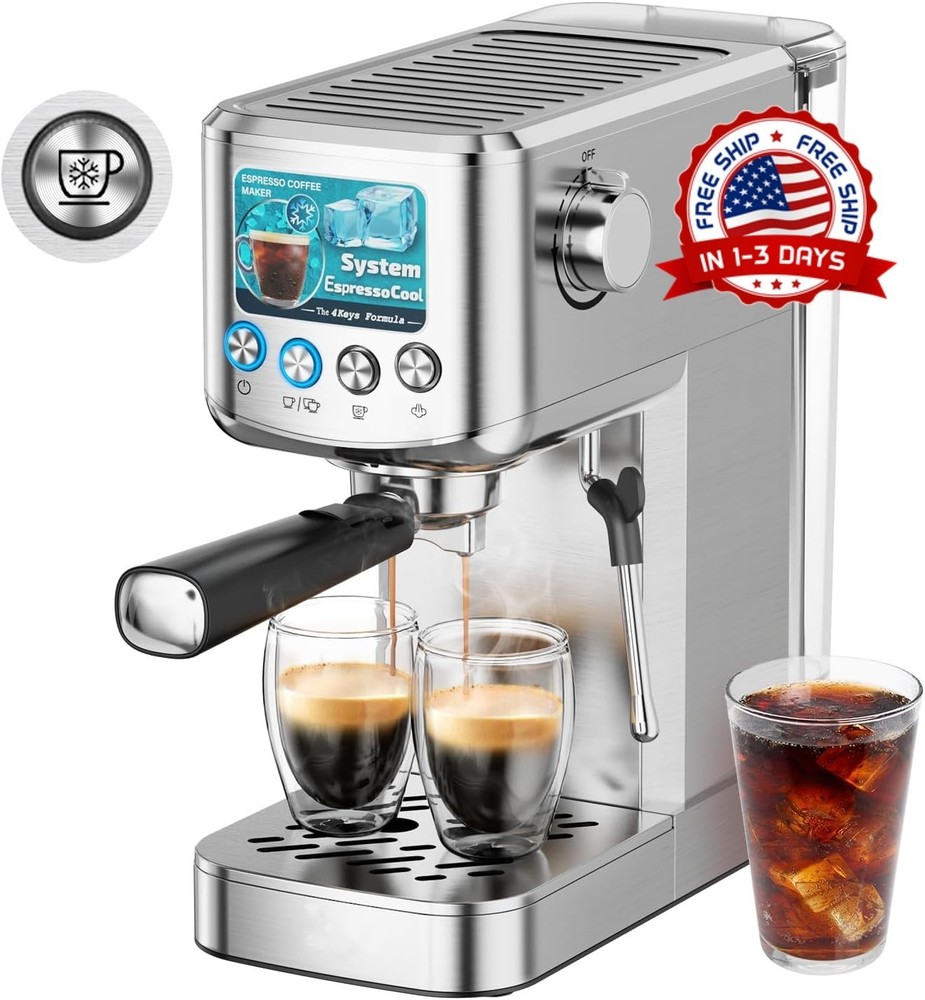 Máquina de café expreso, cafetera expreso de 20 bares con capacidad comercial