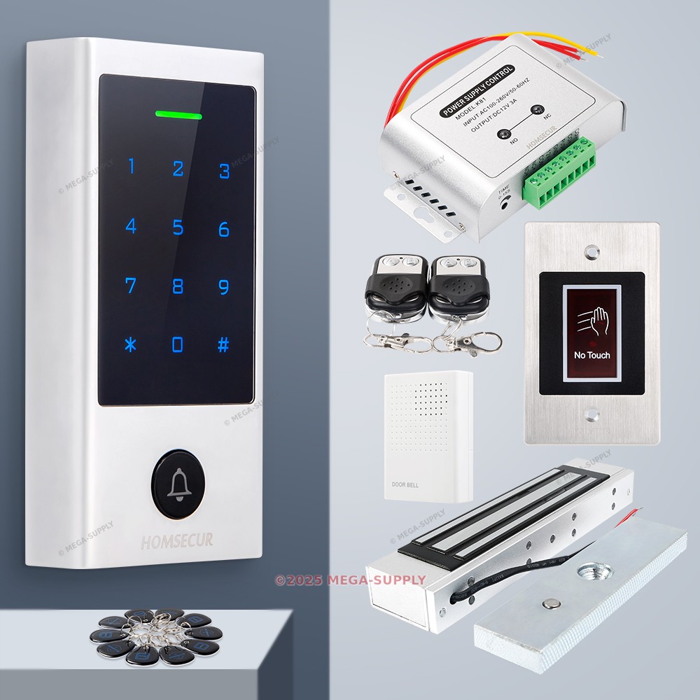 HOMSECUR IP66 Weatherproof WIFI Access Control Touch Keypad with APP PIN Unlock