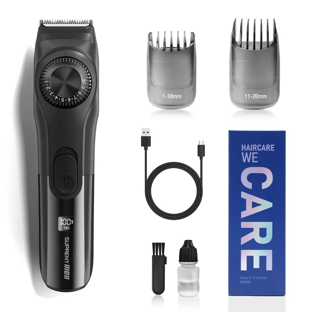 Adjustable Cordless Beard Trimmer for Men with Precision Blades-image