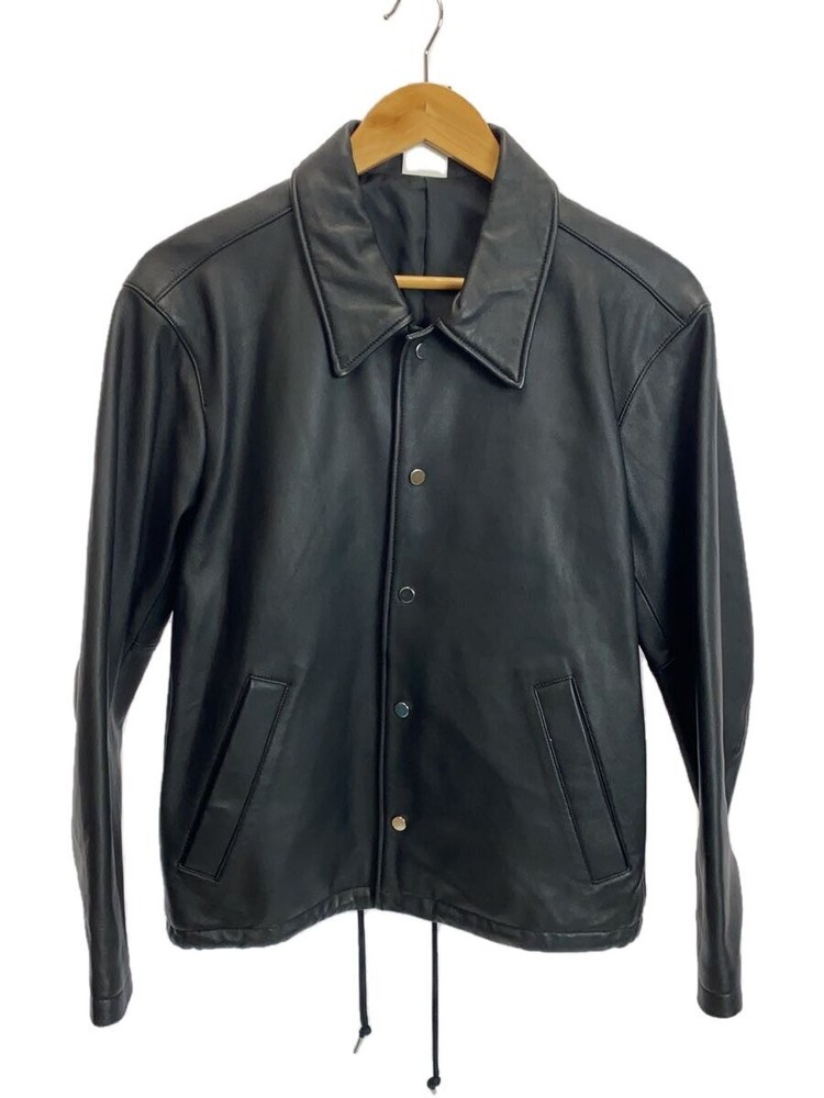 Studious Black Sheepskin Leather Blouson Jacket Plain Style 108152006