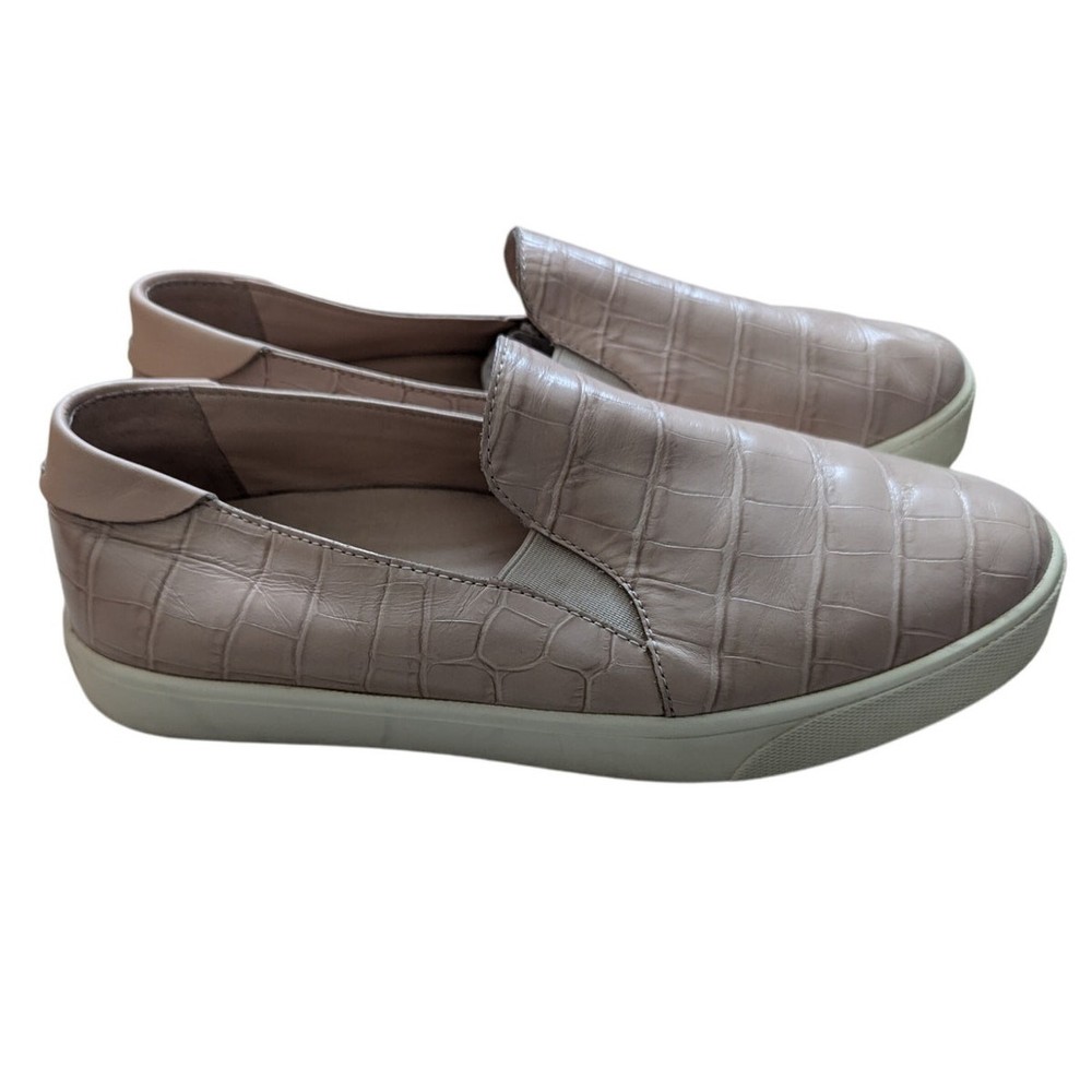 Cole Haan Grand Series Croc Embossed Leather Slip-On Sneakers Pink Size US 10