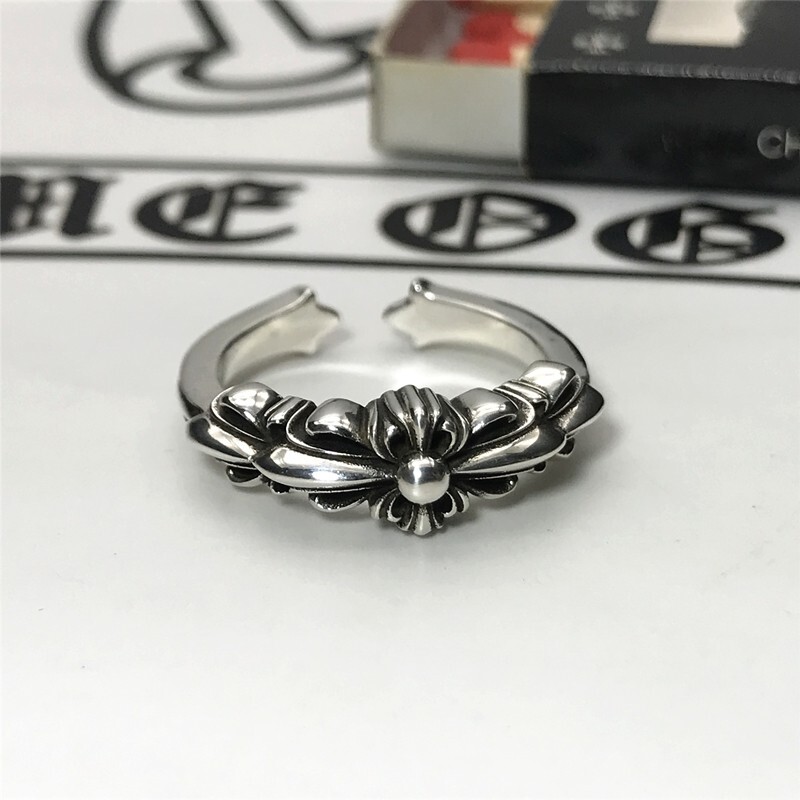 Chrome hearts sterling silver narrow edition open cross ring Size 9