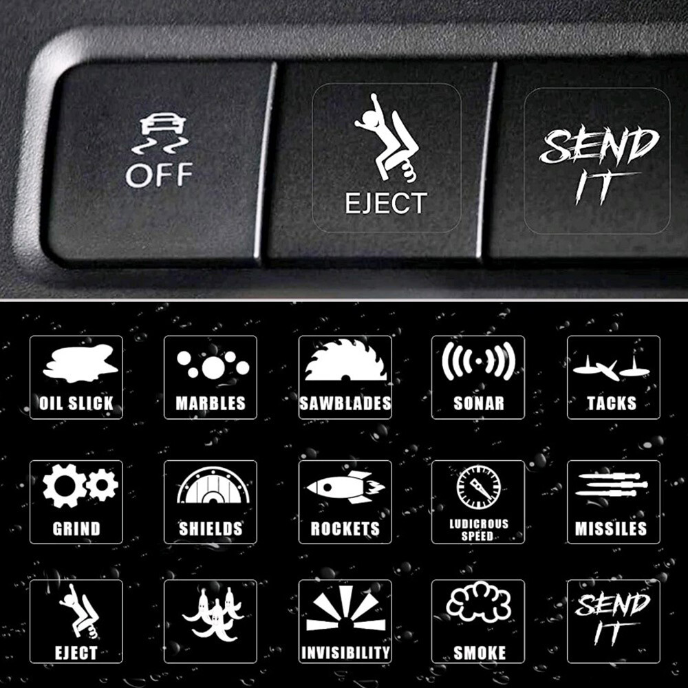 Car Interior Instrument Panel Console Window Switch Buttons Stickers Trim Decal