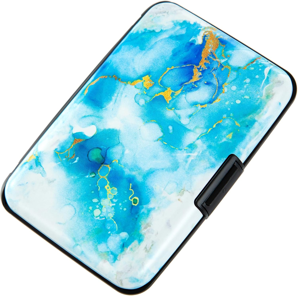 Credit Card Holder Small RFID Blocking Wallet Business Metal Slim Mini Aluminum-image