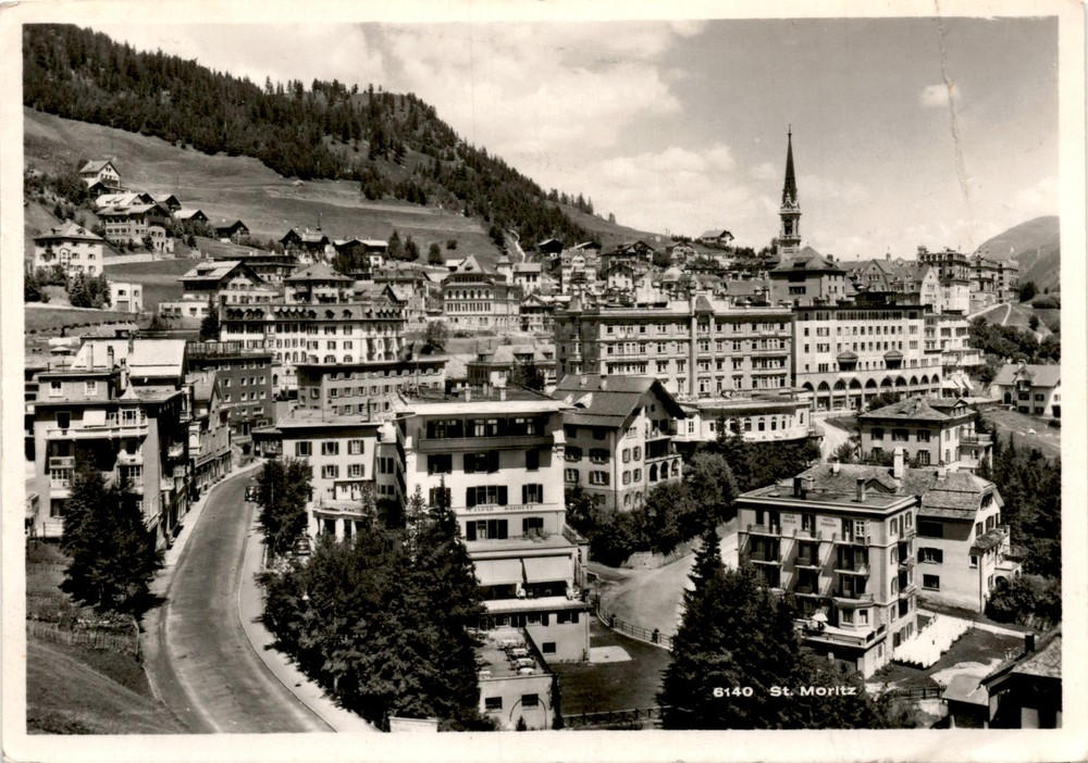 St. Moritz, Albert Steiner, Mr. G, Sam Jane, Calforms, USA Postcard