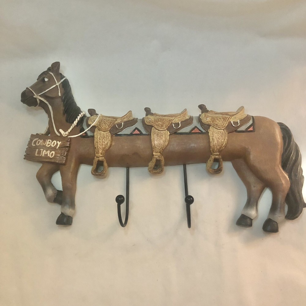 Cowboy Limo Horse Wall Hook for Hats Coats or Decor