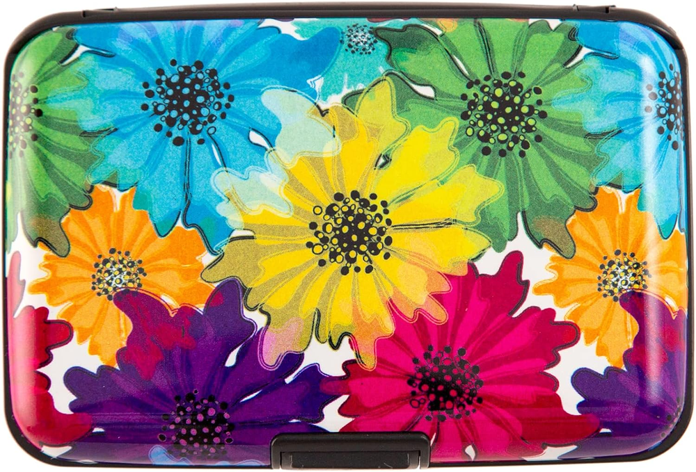 Credit Card Holder, Metal Card Wallet RFID Blocking Mini Slim Aluminum Business-image