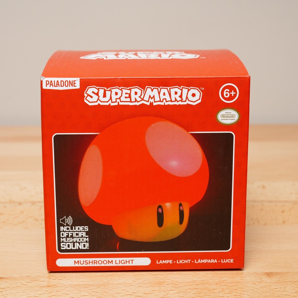 Super Mario Mini LED Mushroom Light with Sound by Paladone 4.7in Nintendo