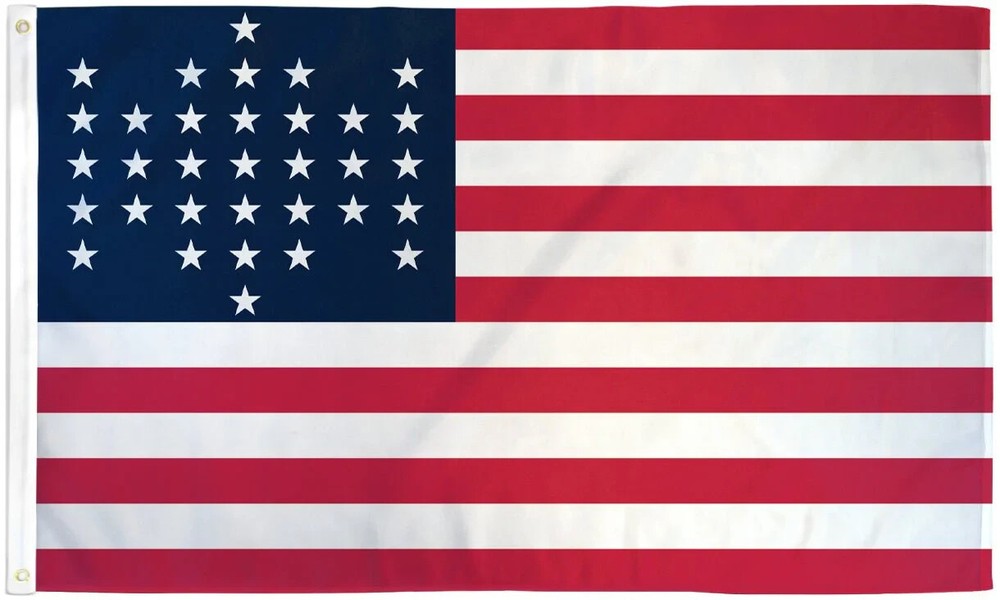 33 Stars 3x5ft Poly Flag US American Civil War Historical Flag