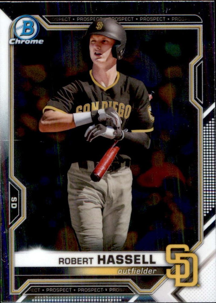 2021 Bowman Draft Chrome #BDC-67 ROBERT HASSELL  San Diego Padres