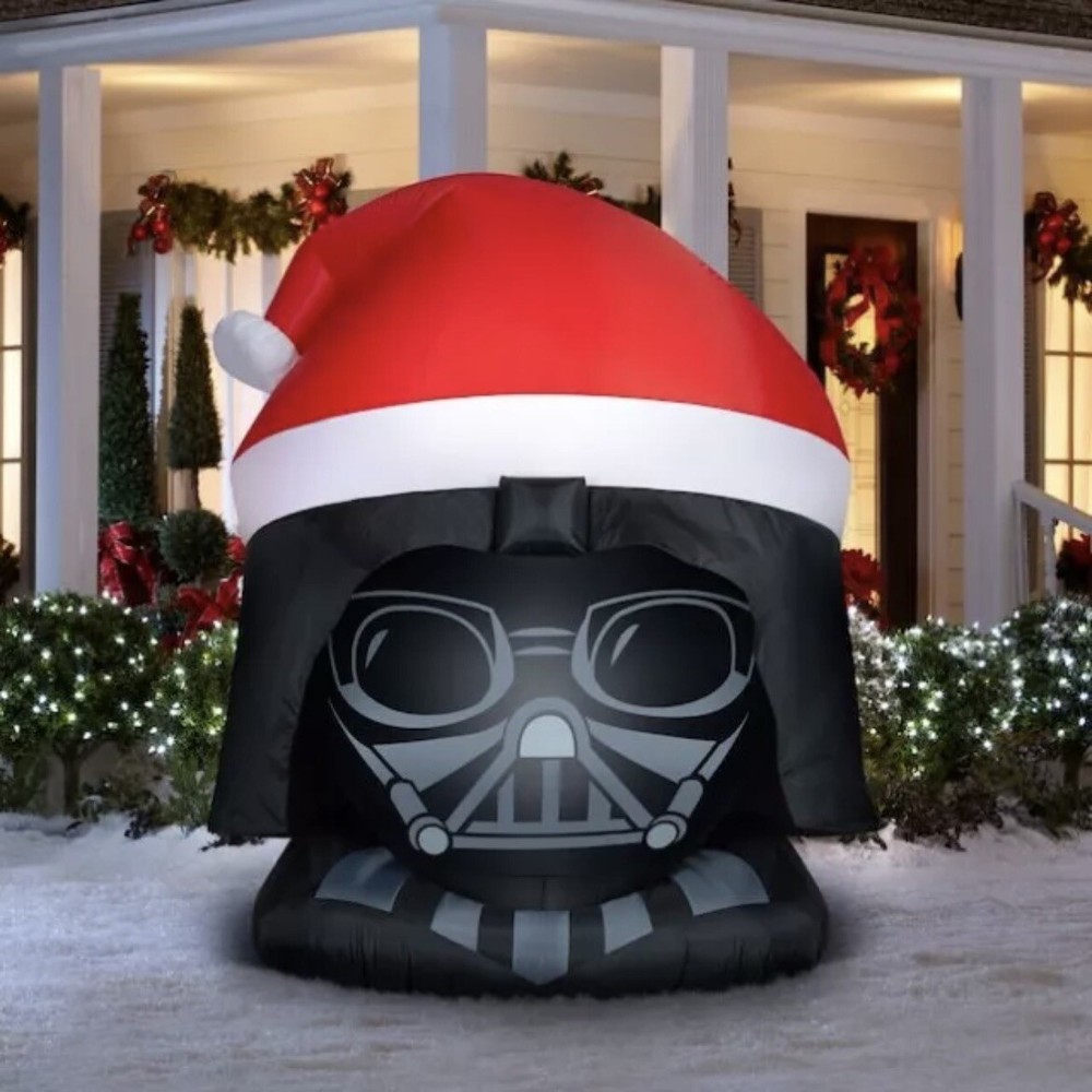 STAR WARS 8ft LED Darth Vader Head Inflatable Christmas Decoration Airblown NEW