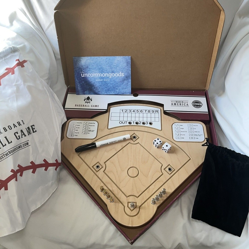Across The Board Baseball Game Handcrafted Wood Heirloom Entertainment USA