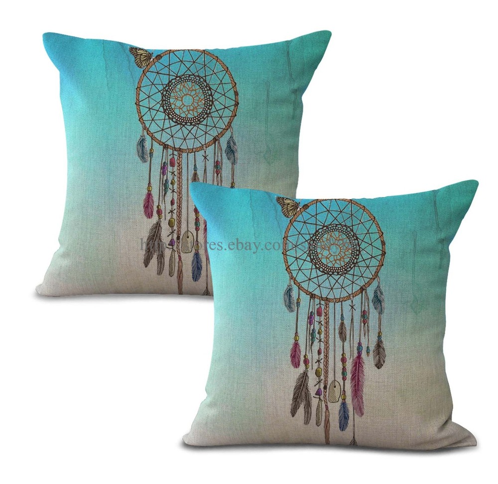 Juego de 2 fundas cojín atrapasueños decoración de interiores