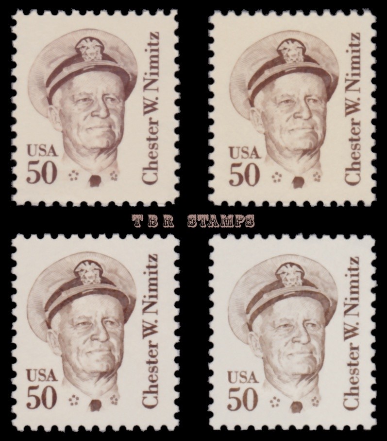 Chester Nimitz Great Americans 50c Set of 4 MNH Stamps - Shop Now-image