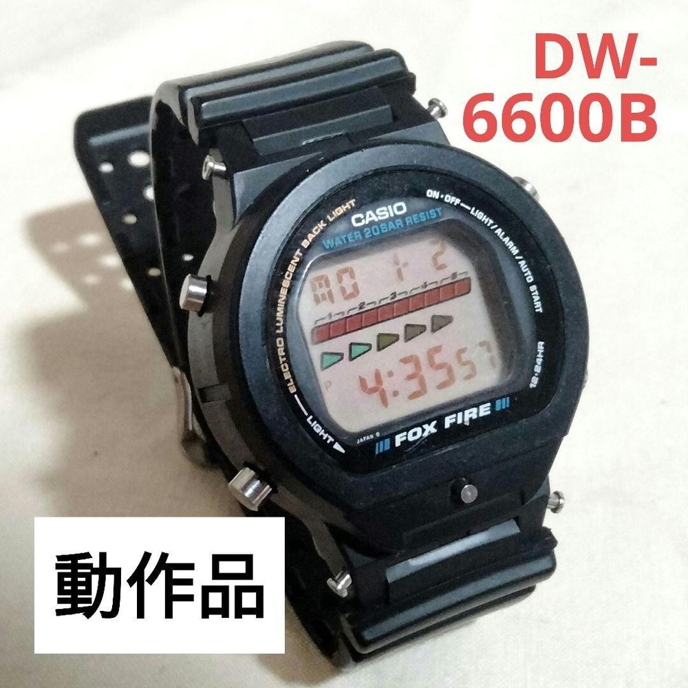 CASIO G-SHOCK DW-6600B Fox Fire Vintage Watch Tested Japan