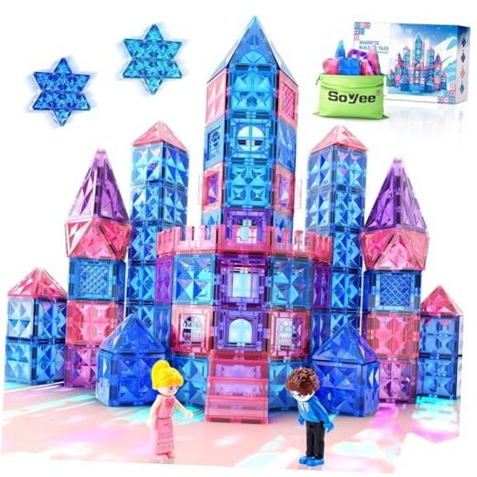 Diamond Magnetic Building Blocks - Frozen Princess Toys for 3-8 Year Old Girls