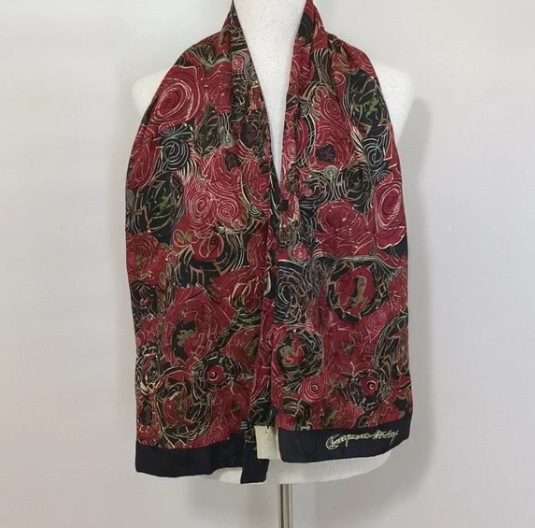 Georgina Etzdorf Vintage Multicolor Silk Scarf, 11