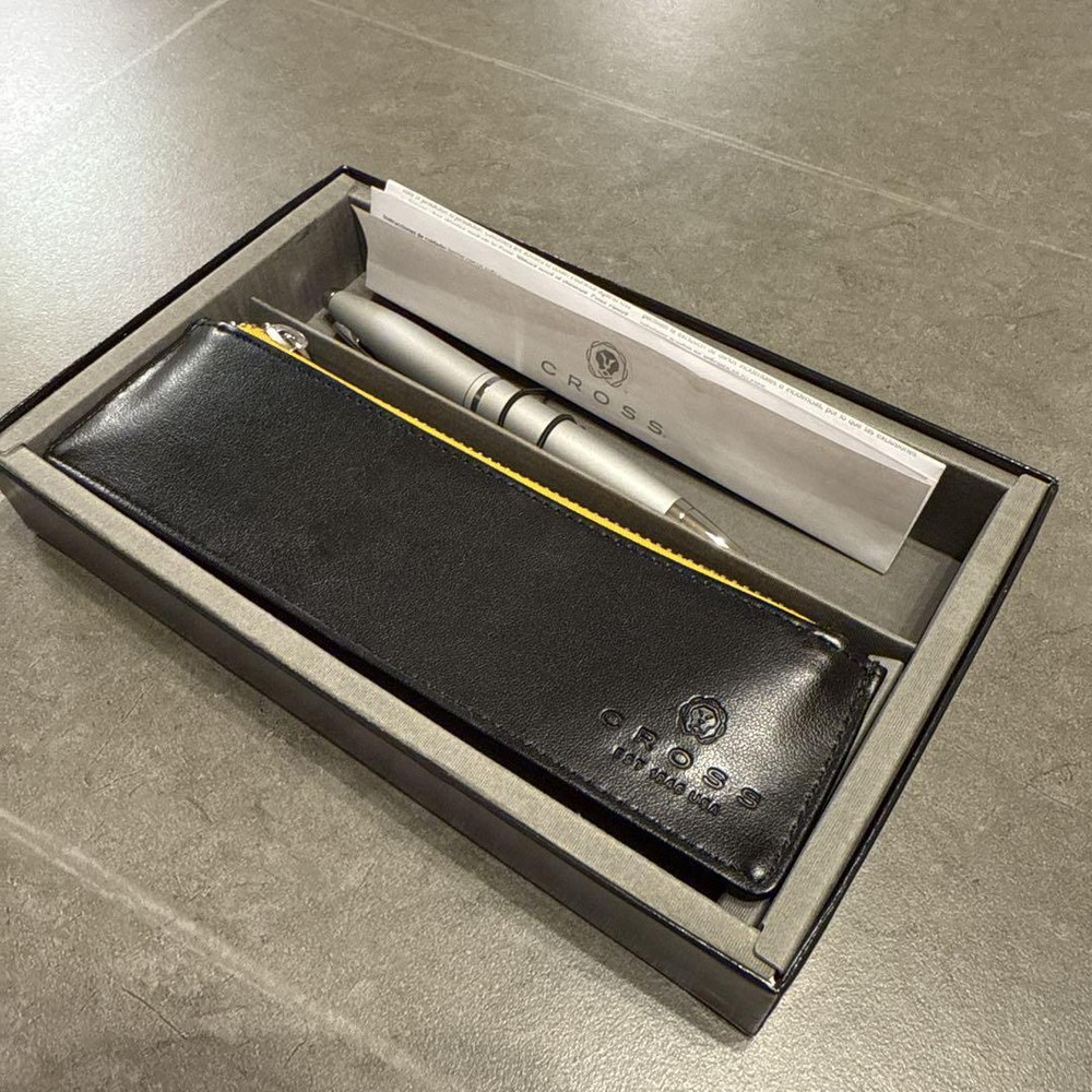 Cross ballpoint pen silver satin chrome luxury #7c0d35