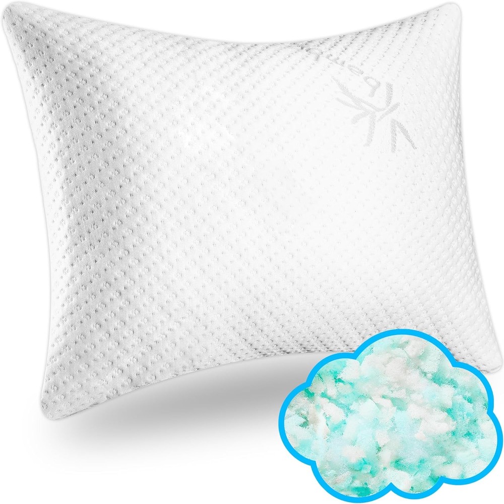 Xtreme Comforts King Size Pillow - GreenGuard Gold Certified for Safe & Restful Sleep in White