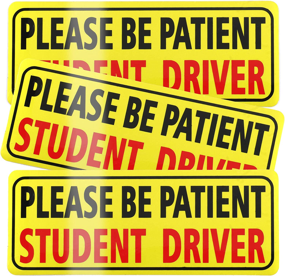 3Pcs Magnet for Car, Please Be Patient Student Driver, New Drivers Sticker Safet
