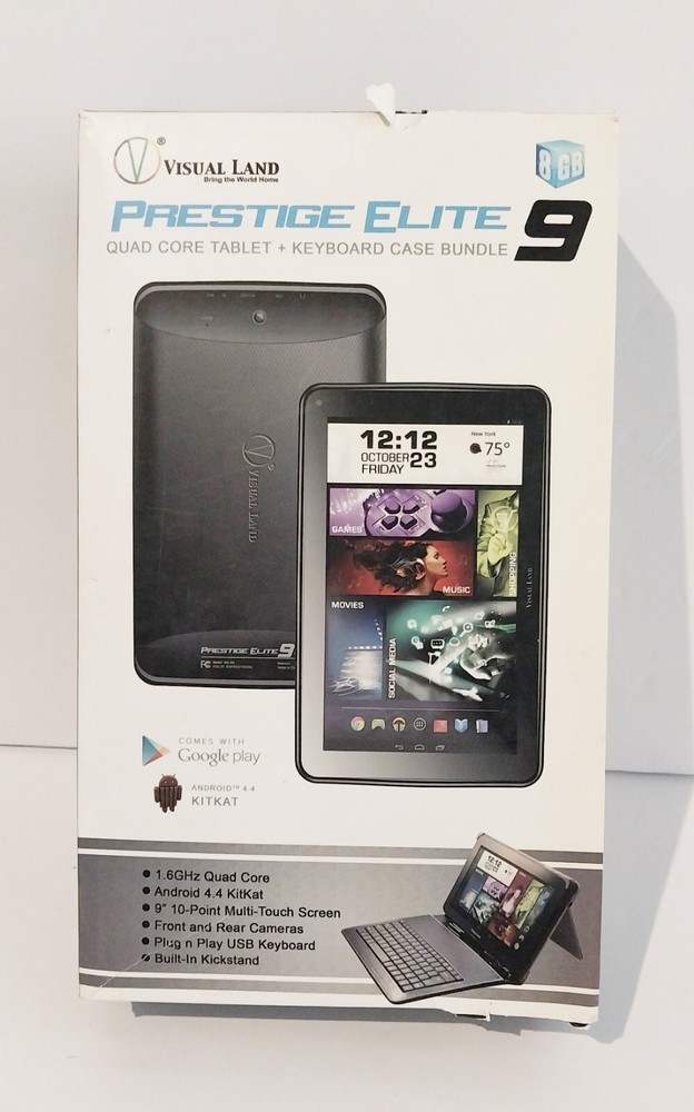 Visual Land Prestige Elite 9 Tablet with Keyboard Case Bundle WW-image