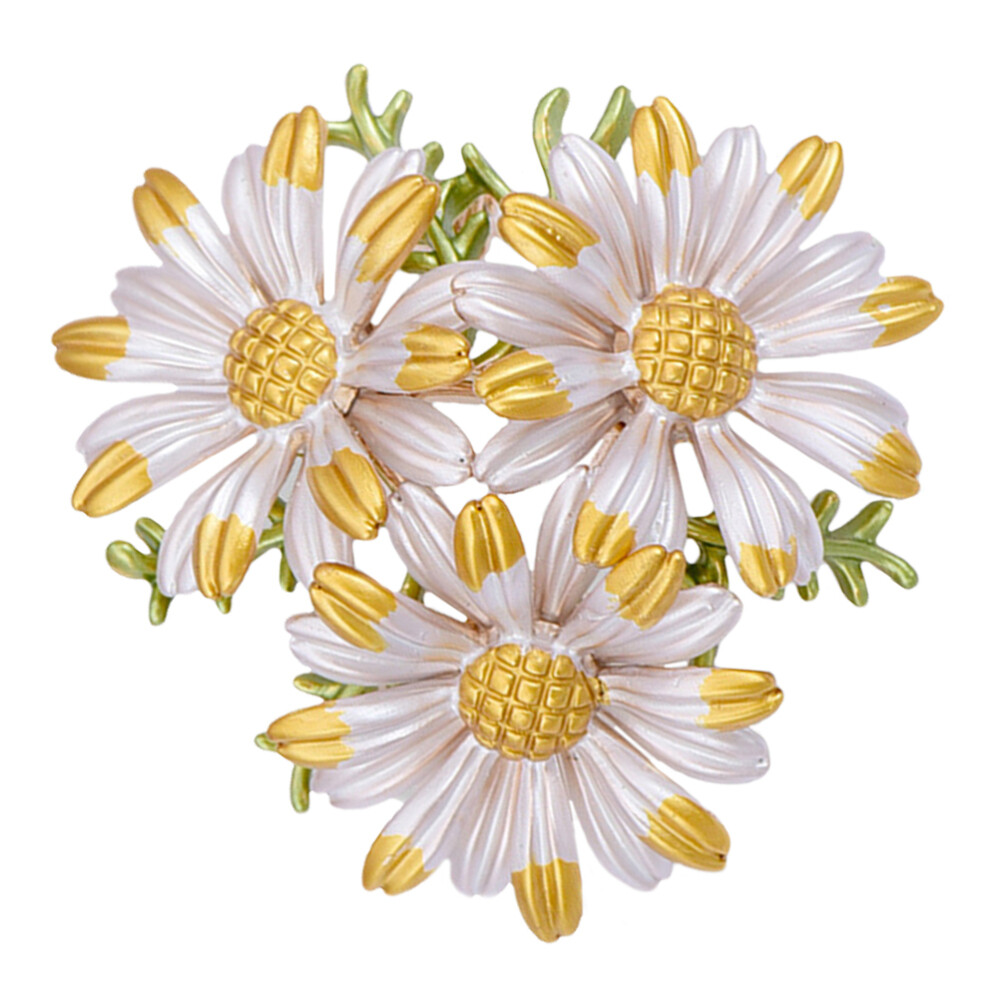 Daisy Broach Clip Sunflower Pin Small Brooch Celebration Yellow Miss