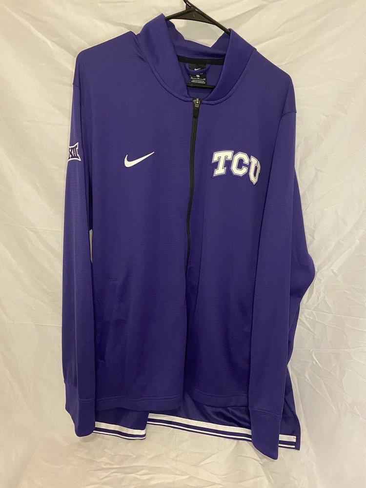 Nike Dri-Fit TCU Horned Frogs Men’s XL Full Zip Jacket Purple