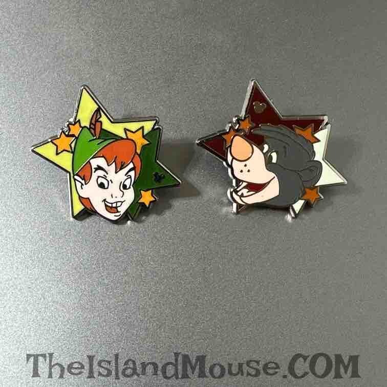Disney WDW HM Star Characters Peter Pan & Jungle Book Baloo 2 Pin Set (UD:91256)