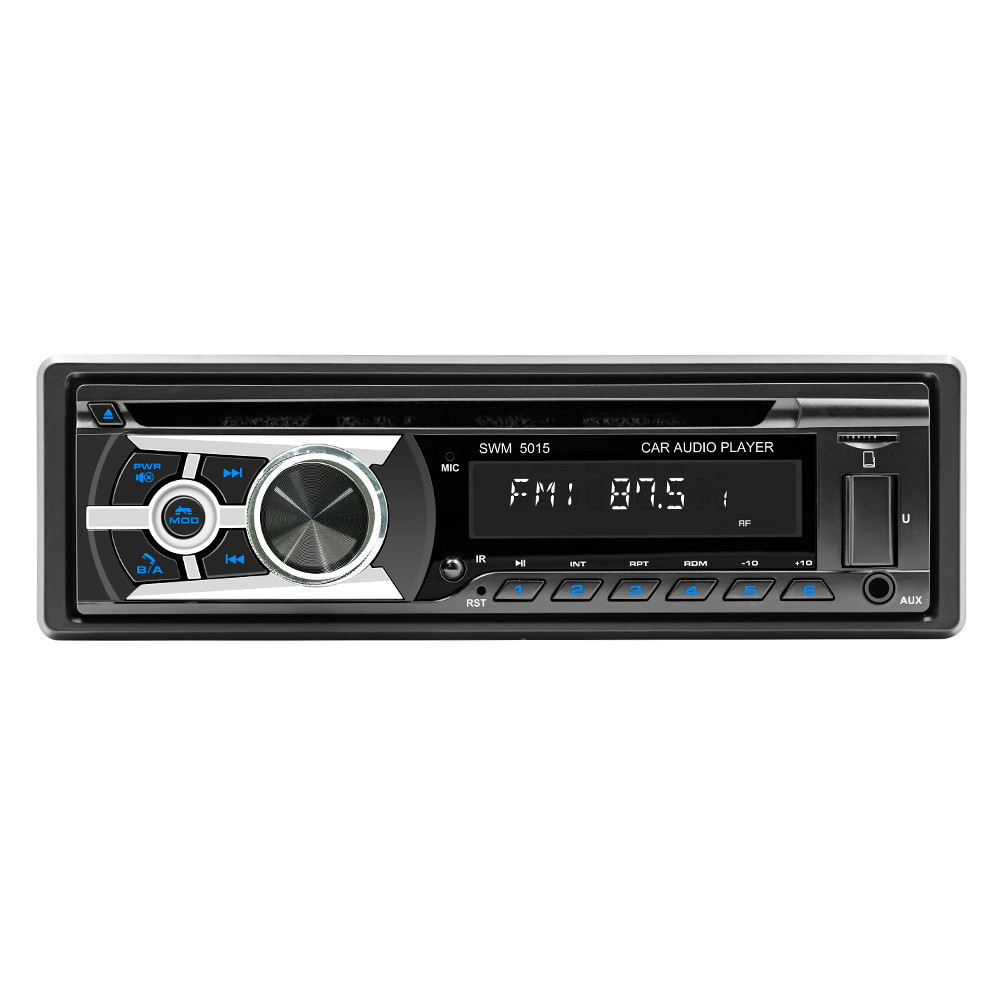 Single 1 Din Car Stereo with Bluetooth, MP3 Playback, FM Radio, CD Player, USB, AUX Input, and Hands-Free Calling Functionality