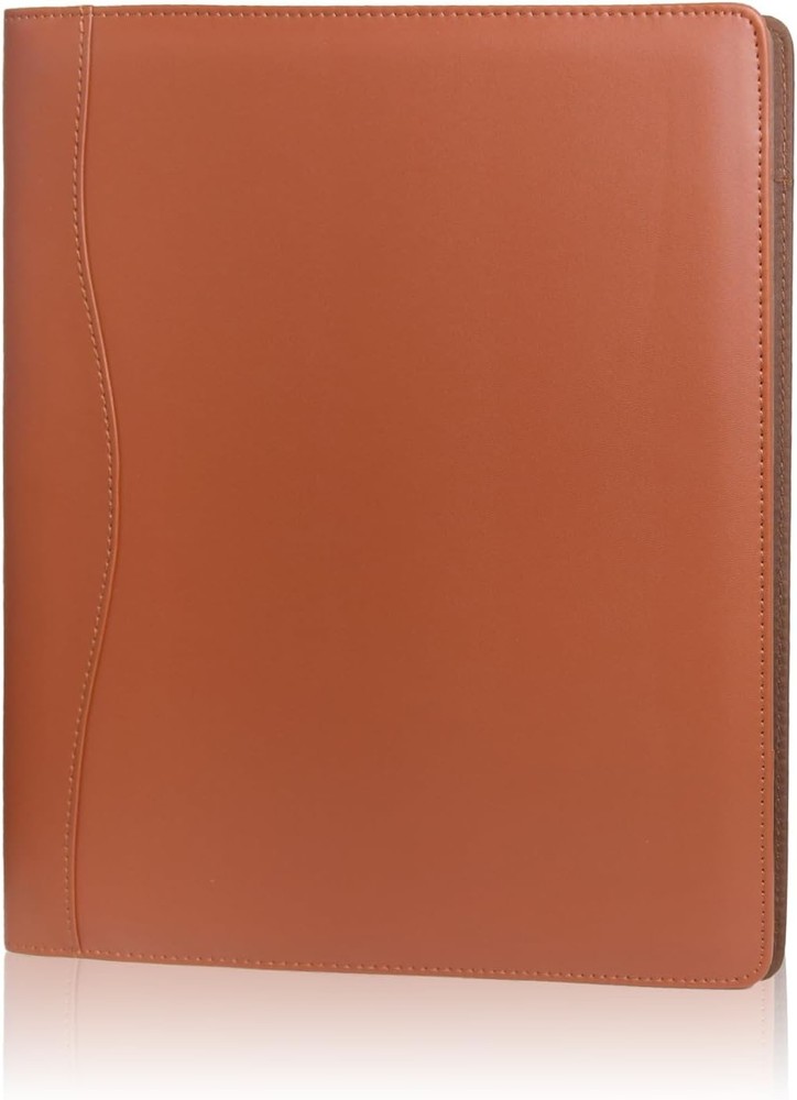Red Brown Leather A4 Business Portfolio Organizer Padfolio