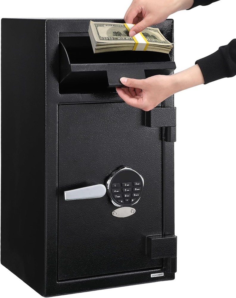Steel Drop Safe Box 13.7x15.7x19.2 Inch Anti-Theft Money Deposit Security Box