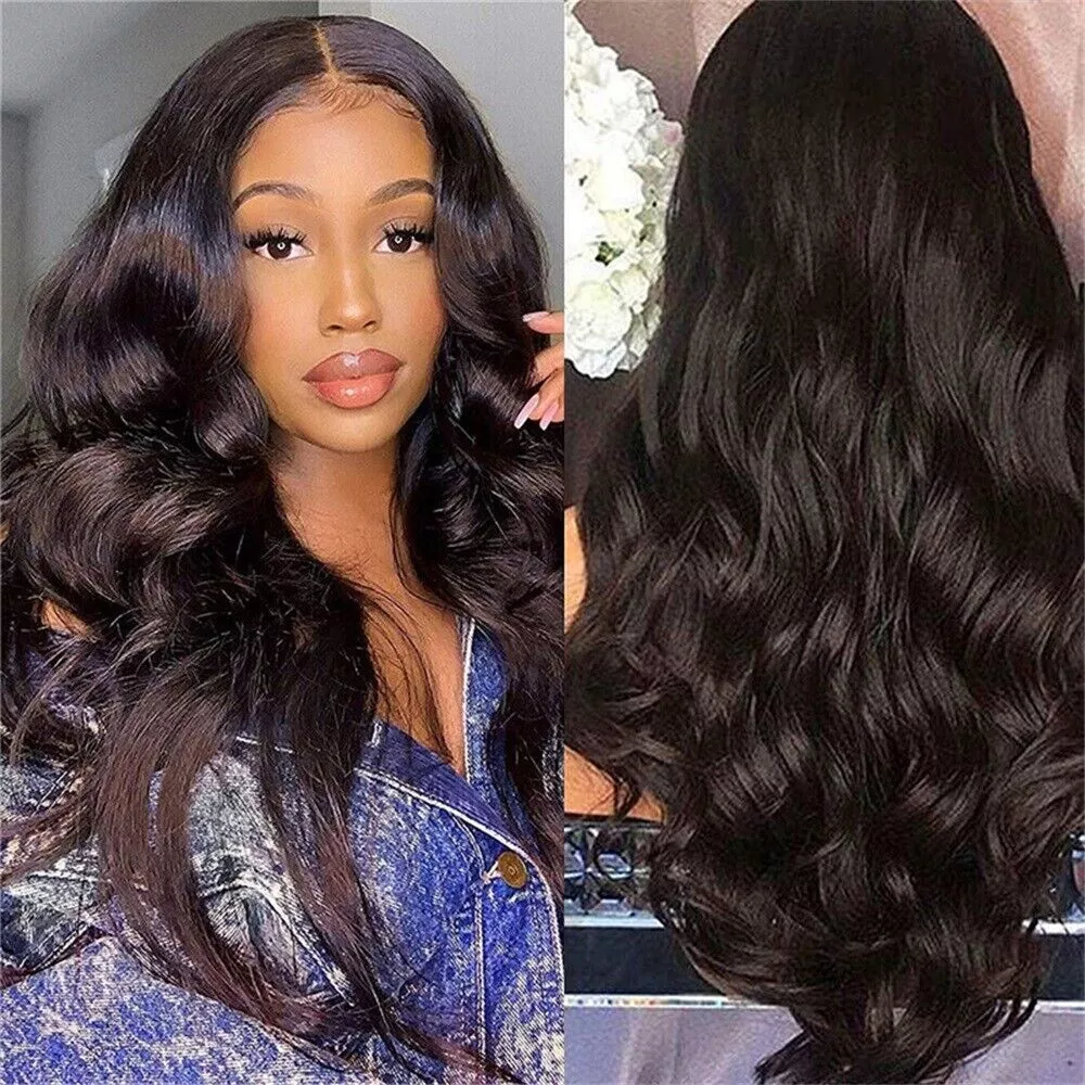 Brazilian Human Hair Body Wave Lace Front Wig Long Thick Full Cap for Women