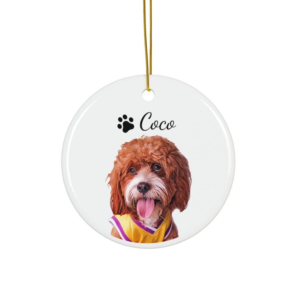 Custom Oil Paint Pet Ornament Personalized Dog Christmas Gift-image